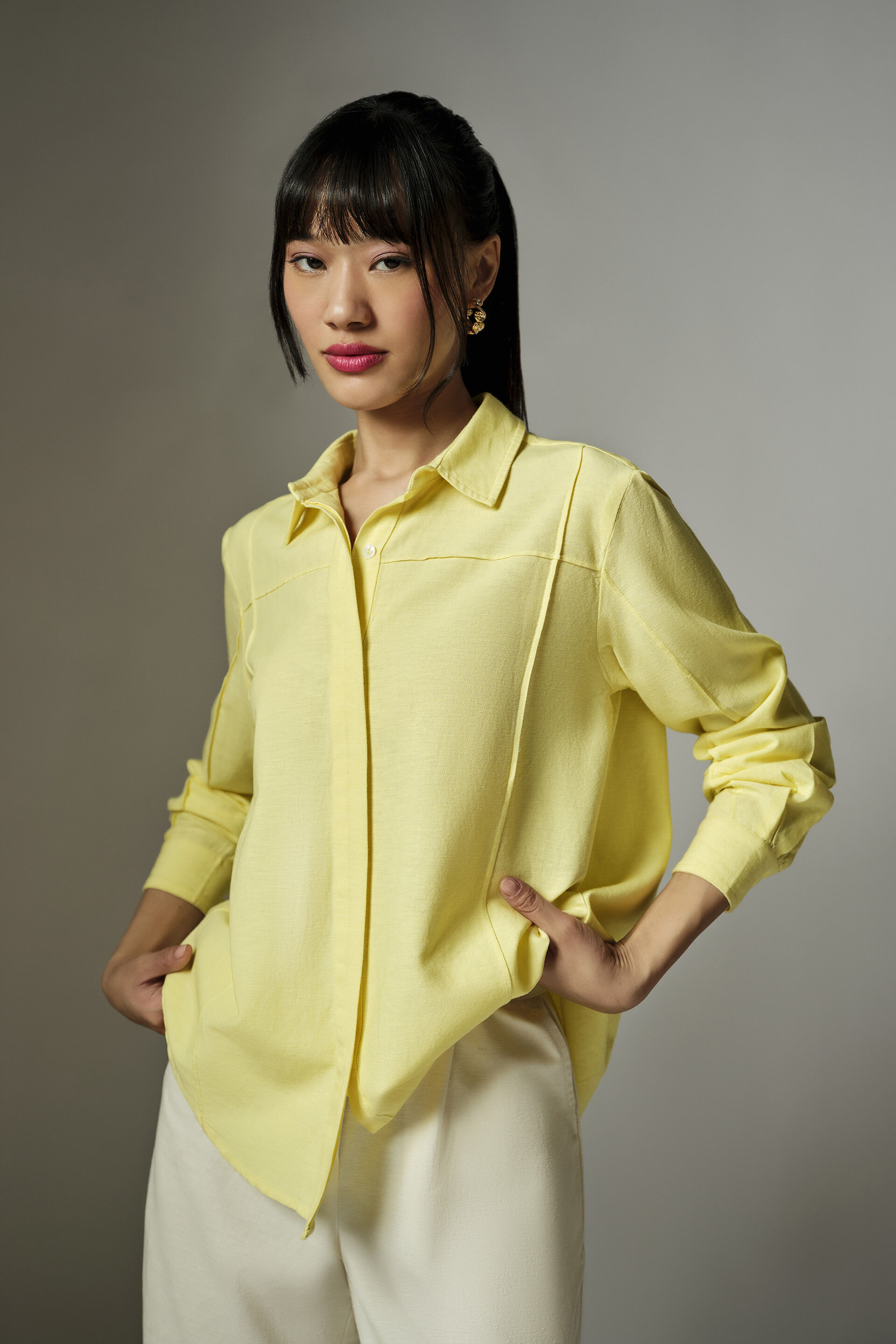 Hayley Butter Yellow Shirt, Yellow, image 4